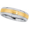 6mm Titanium and 18K Yellow Comfort Fit Band Ref 489905