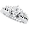 Bridal Diamond Semi-Set 1/4 carat TW Engagement Ring with Matching Band | SKU: 61272
