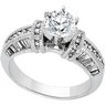 Retro Antique Style Semi Set 1 CTW Diamond Engagement Ring Ref 484461