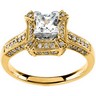 Two Tone Bridal Semi-Set Engagement Ring with 3/8 carat TW Round Accents | SKU: 65516