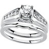 Diamond Semi-Set 3/8 carat TW Bridal Engagement Ring with Matching Band | SKU: 65578