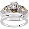 Pave Bridal Semi-Set 1/2 carat TW Engagement Ring with Matching Band | SKU: 65602