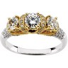 14KTT Bridal Semi-Set Engagement Ring | 1/4 carat TW | SKU: 65630