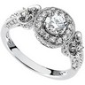 Vintage Style Semi-Set 3/8 carat TW Engagement Ring | SKU: 65638