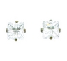 Inverness Palladium Plated Square Faceted CZ Piercing Earrings 7mm Ref 340772