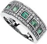 Genuine Emerald and Diamond Ring 3mm Ref 482543