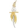 One of a Kind South Sea Cultured Pearl and Diamond Bird Brooch Ref 616361