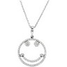 .33 CTW Diamond Smiley Face 16 inch Necklace Ref 261606
