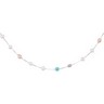 Freshwater Multi Color Pearl and Genuine Amazonite Necklace Ref 634397