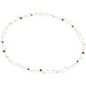 Freshwater Cultured Pearl and Multiple Gemstone Necklace Ref 848406