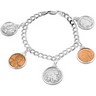 5 Coin America Charm Bracelet Ref 448117