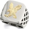 Stainless Steel Ring with 10kt Yellow Eagle Ref 791210