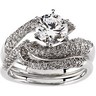 Pave Bridal .75 CTW Engagement Ring with .2 CTW Band Ref 587039