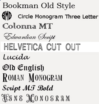 Machine Engraving Fonts