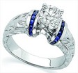 Platinum Semi-Set Hand-Engraved Engagement Engagement Base | 14-1.5, 8.5 Width | SKU: P-120192