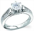 Platinum Cathedral Engagement Ring 1.25 CTW Ref 224785