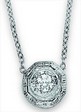 Platinum Diamond Pendant Slide on 18" Cable Chain | 1/6 carat | SKU: P-63293