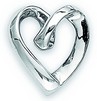 Platinum Heart Chain Slide 15 x 13.75mm Ref 733827