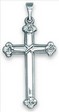 Platinum Cross Pendant | 25 x 16 mm | SKU: SKU: P-R16206