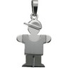 The Kids Collection Boy Pendant. Available in 14KY & 14KW 20.5 x 13.5 mm or 14KY 25.5 x 17 mm | SKU: 19554
