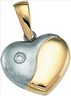 14KTT 2 mm Cubic Zirconia Heart Pendant | SKU: CZ-21890