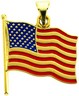 Enameled American Flag Pendant | 17.5 x 17 mm | SKU: R41373