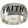 Antiqued Half Round Faith Ring Ref 517005