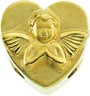 Heart Bracelet Slide with Angel | 11.75 x 12 mm | SKU: R80793