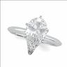 6 Prong V End Pear Shape Solitaire Mounting .5 to 3 Carat Ref 290001