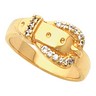 Western Style Ladies Buckle Ring 9 x 16mm wide 16 pttw diamond Ref 881715