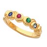 Birthstone Mother's Ring | May hold up to 7 round 2.5 mm gemstones | SKU: 120199