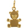 Teddy Bear Pendant with 15 inch Cable Chain | 12.5 x 8.5 mm | SKU: 19591