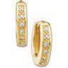 Hinged Earrings with Diamonds | 12 mm | SKU: 20467