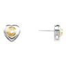 Swarovski Heart Stud Earrings 10 x 10mm Heart 3mm Ref 644197