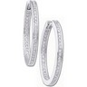 Diamond Hoop Earrings | 24 mm Diameter | .5 Ct TW | SKU: 22073