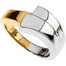 Two Tone Gold Fashion Ring 10mm Wide Ref 460988
