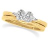 Princess and Trillion Diamond Engagement Ring .5 CTW Ref 711301