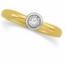 Two Tone Round Brilliant Diamond Solitaire Engagement Ring .25 Carat Ref 658655