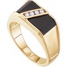 Onyx and Diamond Ring .13 CTW Ref 698883