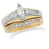 Two Tone Diamond Semi Set Engagement Ring .25 CTW Ref 259814
