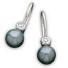 Black Pearl and Diamond Earrings Ref 752538