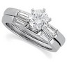 Platinum Diamond Semi Set Engagement Ring | 1/4 carat TW Side Diamonds | SKU: P_62218