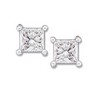 Princess Cut Diamond Stud Earrings Ref 328287