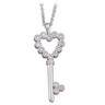 Diamond Heart Key Necklace .1 CTW Ref 157525