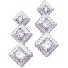 Three Stone Diamond Earrings | 1-1/4 Carat TW | SKU: 63785