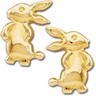 Rabbit Earrings | 7.5 x 5.5 mm | SKU: 64350