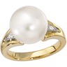 South Sea Cultured Pearl and Diamond Ring .08 CTW Ref 782047