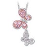 Genuine Pink Sapphire and Diamond Necklace .1 CTW Ref 655826