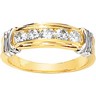 Two Tone Created Moissanite Band | 3 mm | .1 carat TW | SKU: 64605