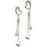 Diamond Heart Earrings | 1/10 carat TW | SKU: 64967